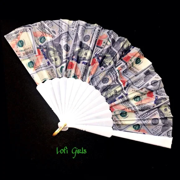 Victorian Money Fan 100 Dollar Bills Currency Foldable Hand Fan - Picture 6 of 9